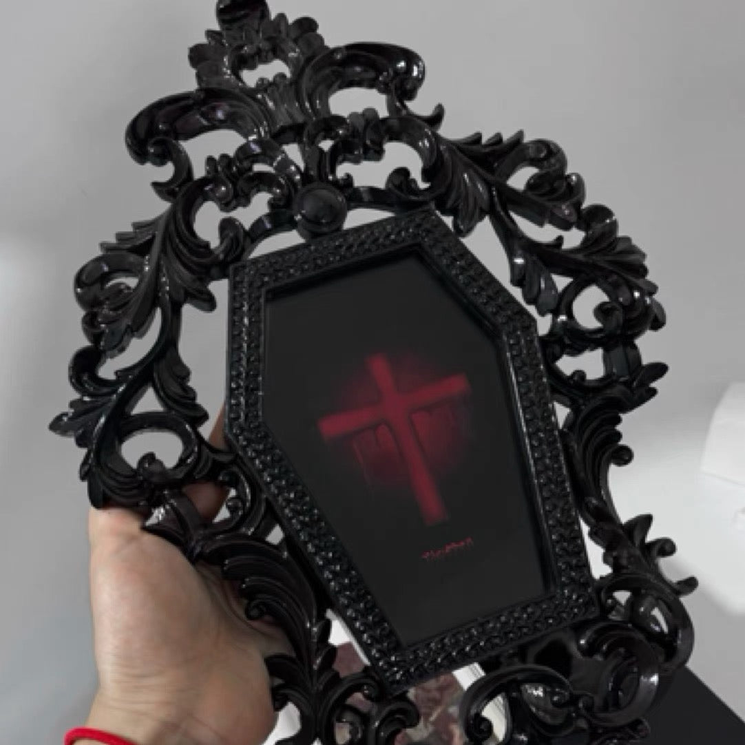 Coffin Shaped Picture Frame for Gothic Decor – Midnight Gothic Decor